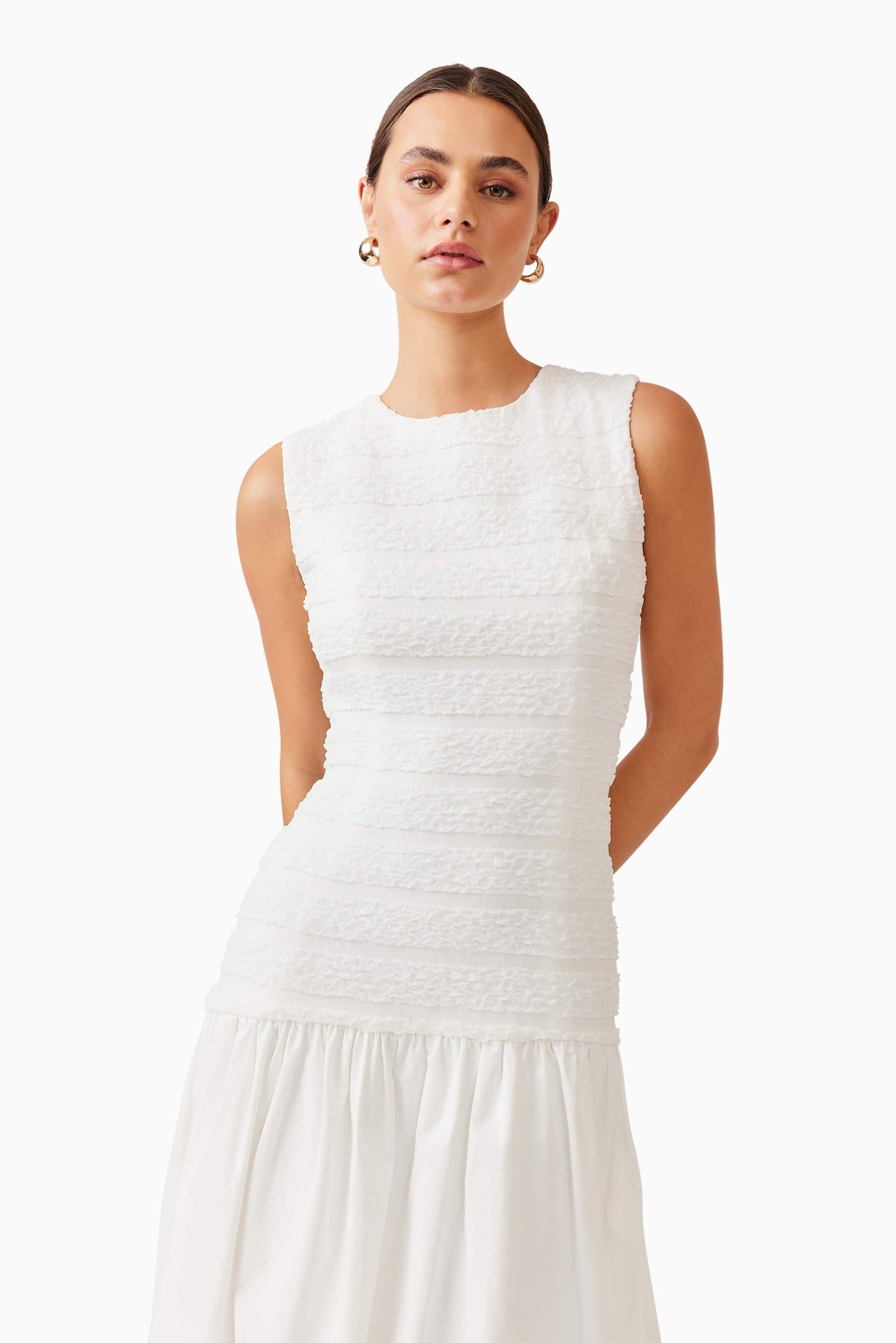 chinese dress ladies Fifi Midi Dress in White
