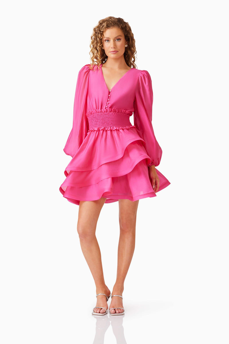 Kalani Long Sleeve Mini Dress Pink - XS - ELLIATT Kalani Long Sleeve Mini Dress Pink - XS - ELLIATT