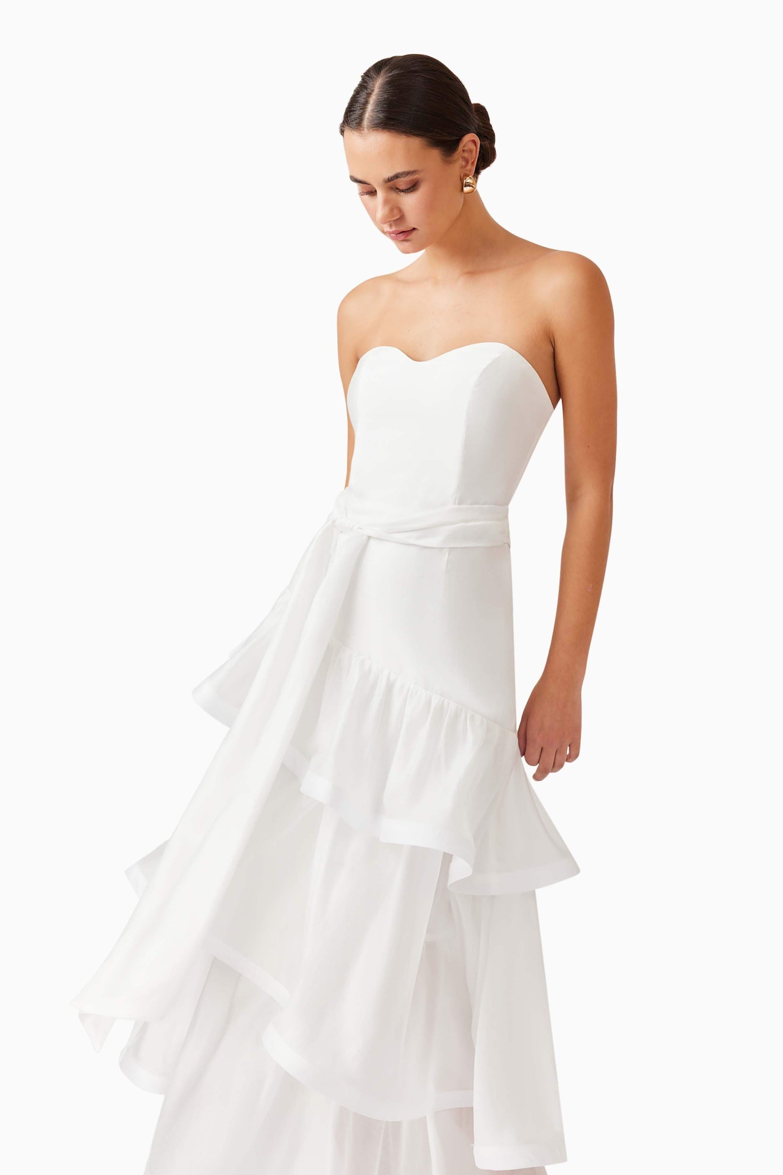 kalani maxi dress Kalani Strapless Maxi Dress in White