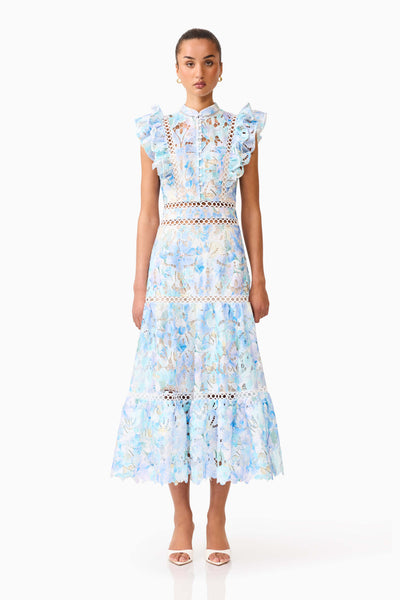 elliatt blue floral dress Elliatt Kalissa Maxi Dress