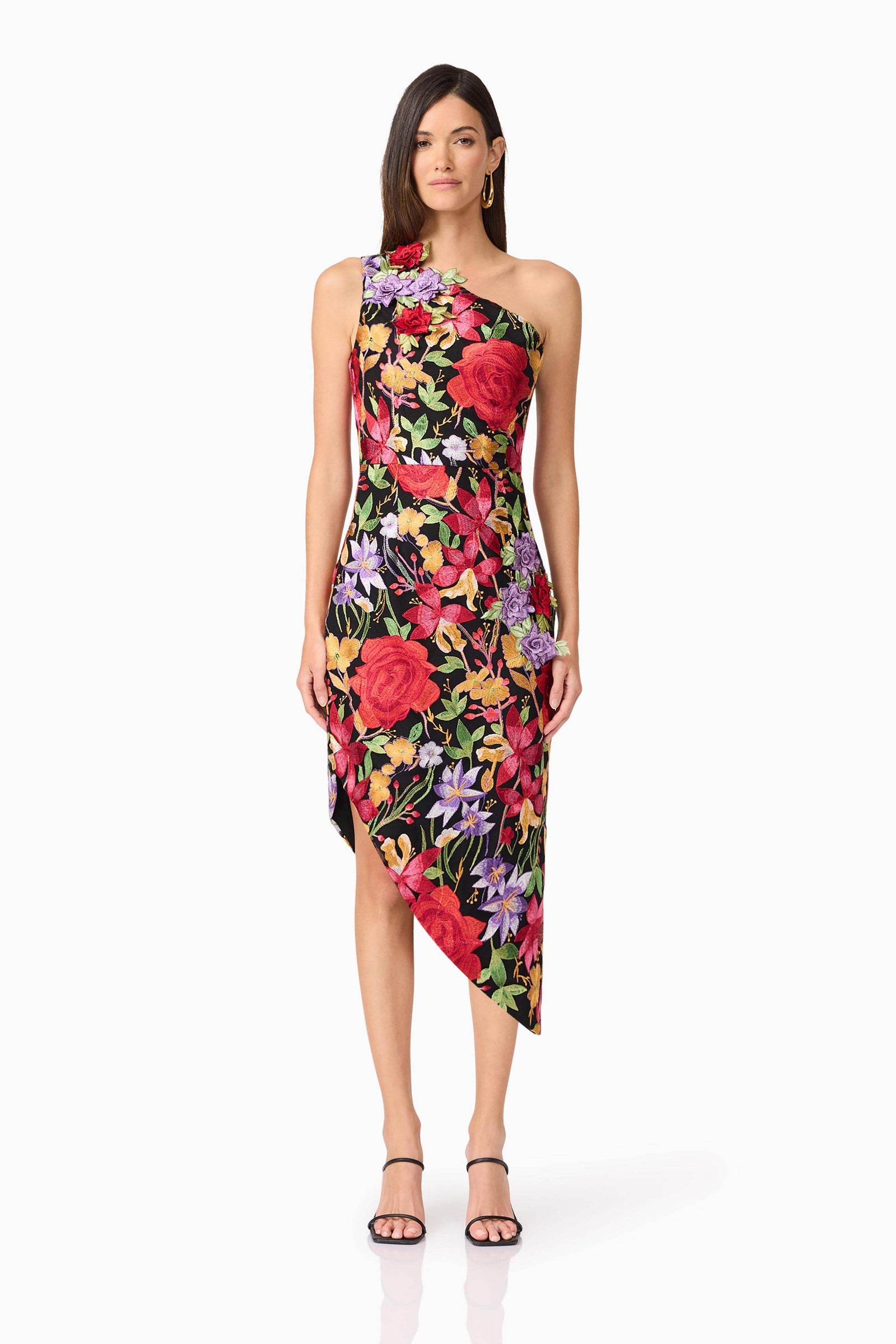 elliatt remix floral embroidered midi dress Talia Asymmetrical - Black - XXS catching look perfect for style:Solid Shirts Size:7-8 yrs QUNGIGU Women's Elegant Spaghetti
