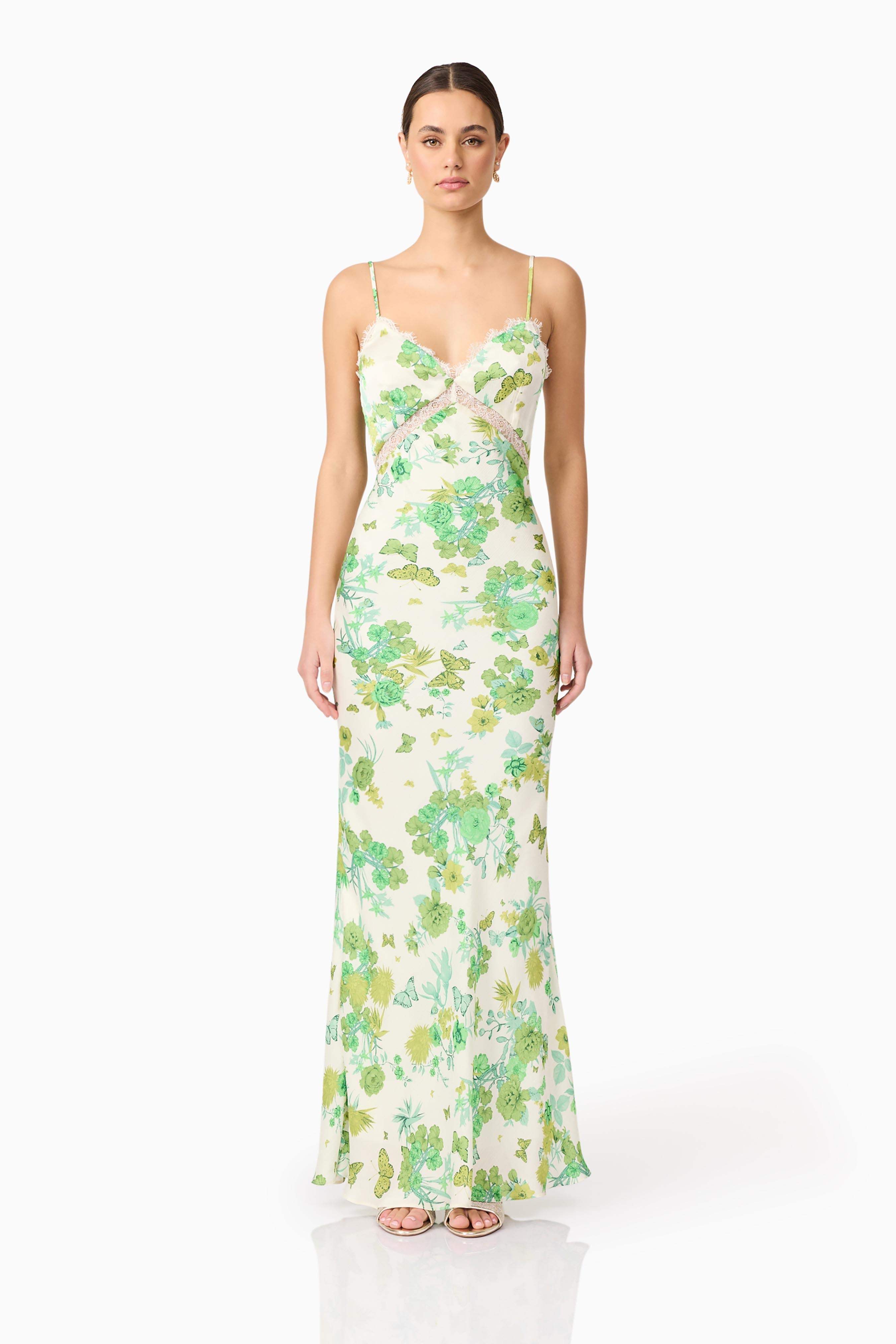 Wildflower Sun Applique Insert Maxi Dress Green main image 1