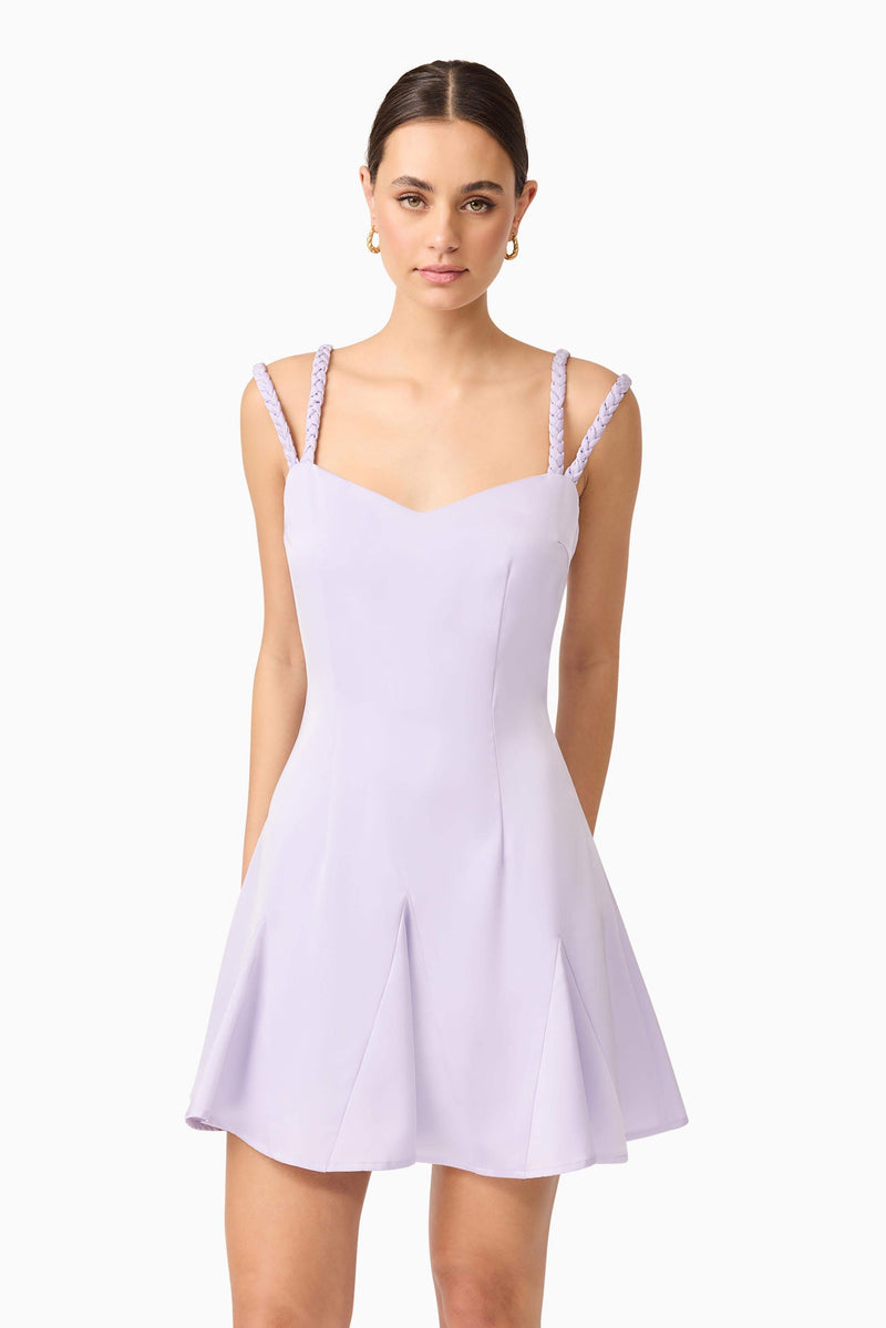 Anika A-Line Mini Dress in Purple | Sweetheart Neckline Detailing Elliatt Anika A-Line Mini Dress in Purple | Sweetheart Neckline Detailing Elliatt