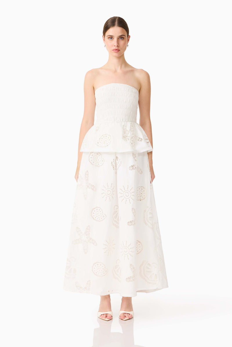 Celine Strapless Maxi Dress - White - S