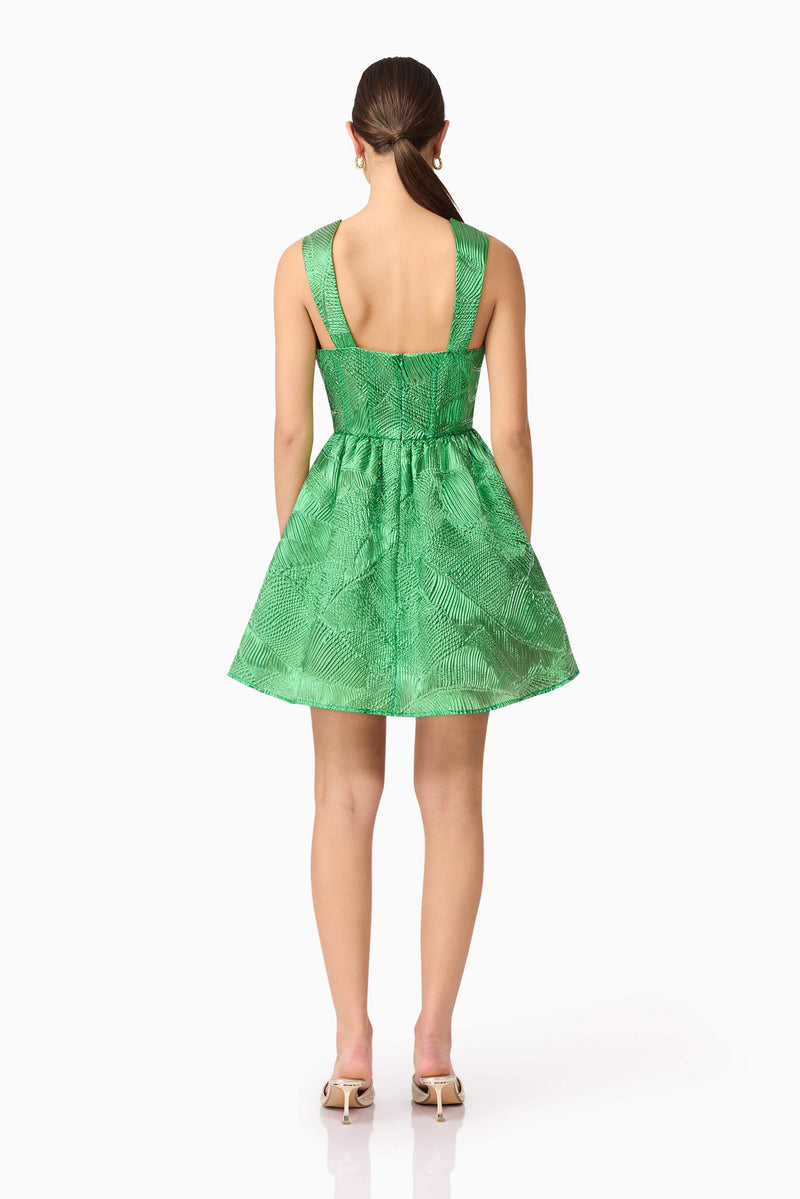 Ginnifer A-Line Mini Dress in Green Elliatt Ginnifer A-Line Mini Dress in Green Elliatt