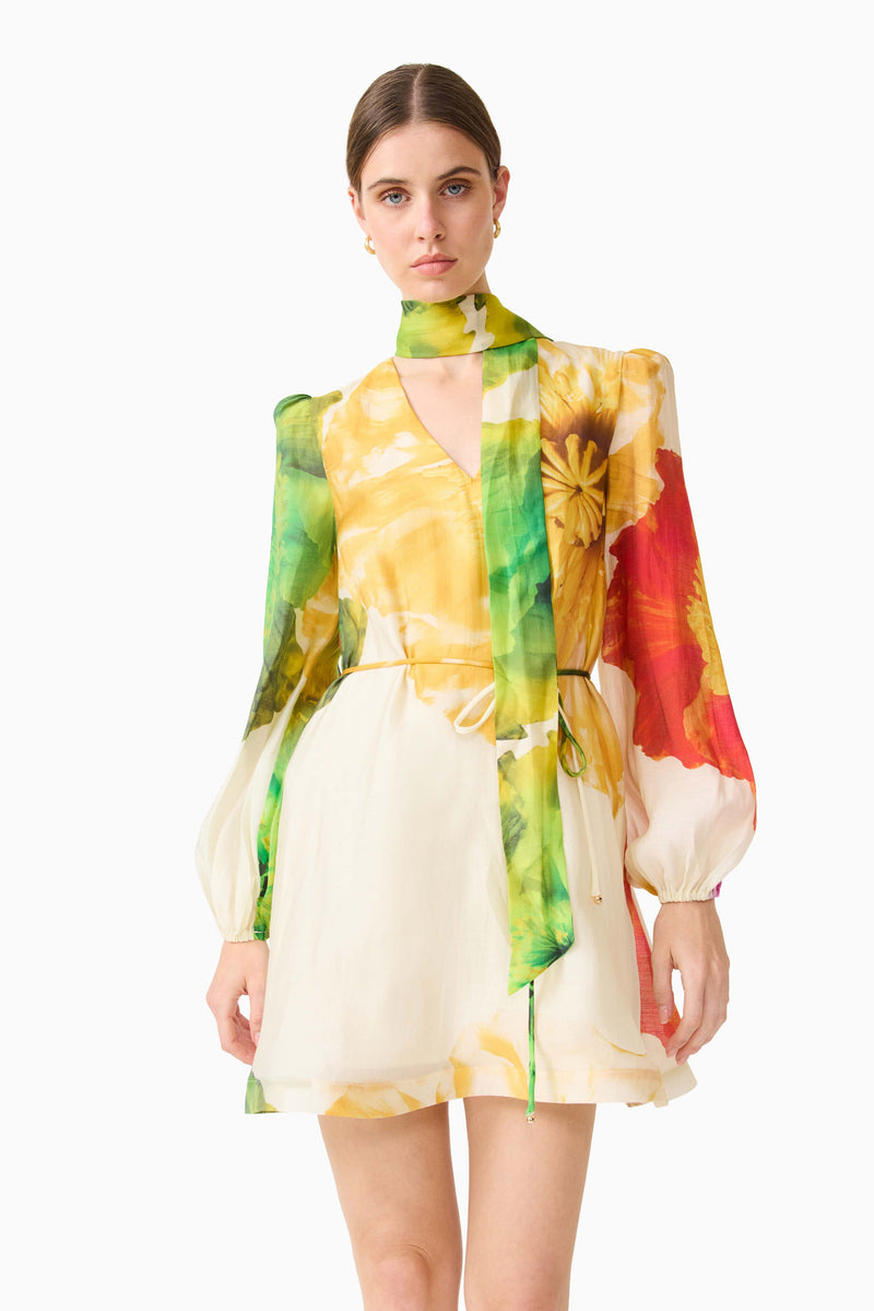 lilia mini dress Lilia Long Sleeve Mini Dress in Multi Floral| Day-to-Night Mini – Elliatt