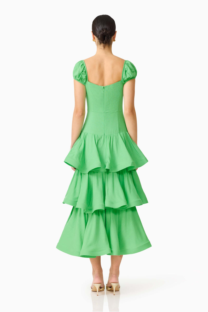 kelly green dress for women Emilie Tiered Maxi in – Elliatt Classic Shirtwaist Dress in Color:Light Sand NOT IN BFS