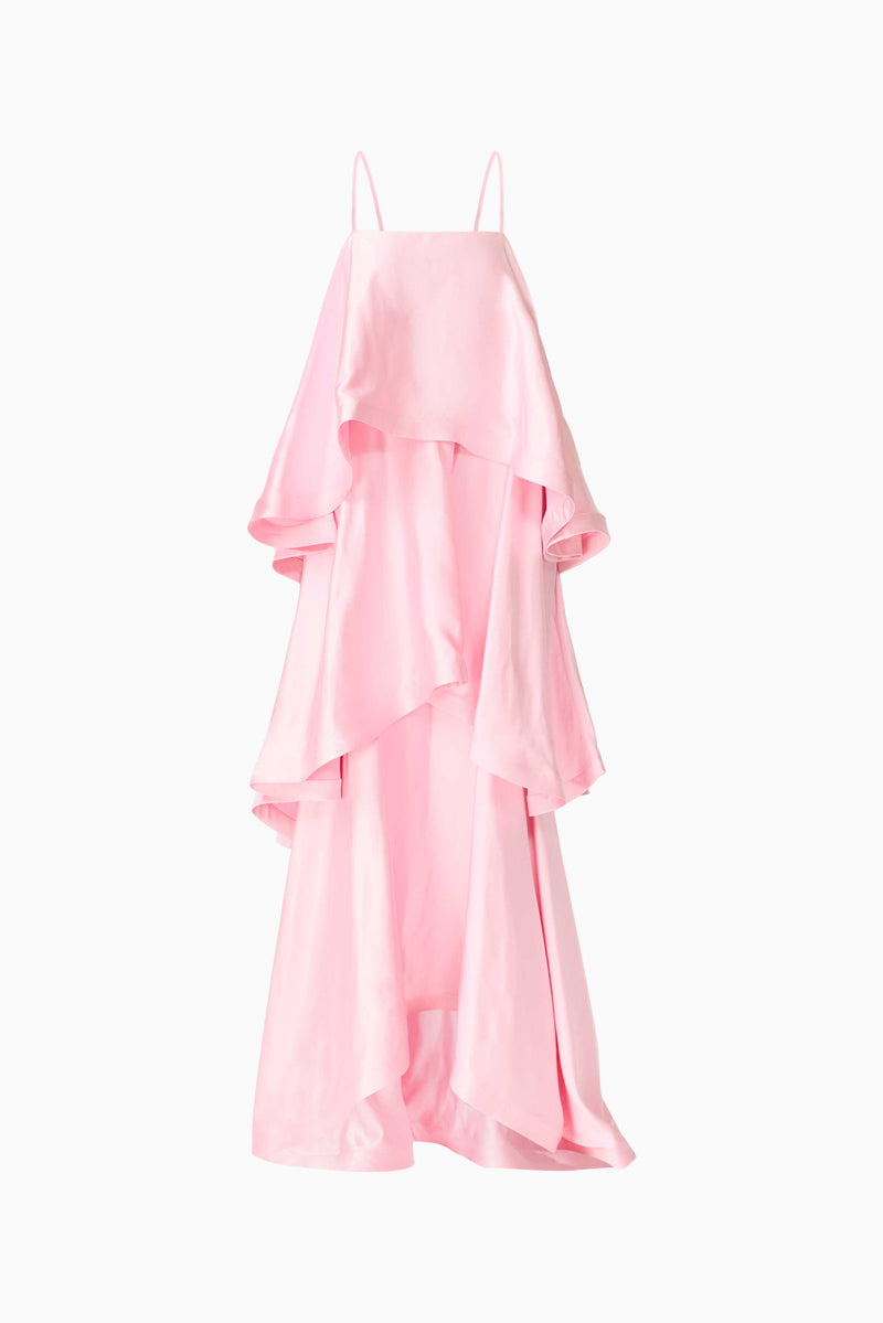 Tilly Tiered Maxi Dress in Pale Pink