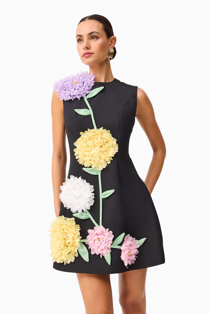 Buttercup Embroidered Mini Dress - Black - XXL - ELLIATT Buttercup Embroidered Mini Dress - Black - XXL - ELLIATT