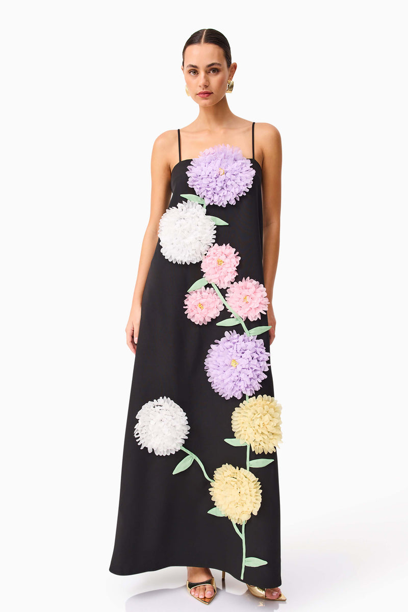 Buttercup Embroidered Maxi Dress - Black - XS - ELLIATT Buttercup Embroidered Maxi Dress - Black - XS - ELLIATT