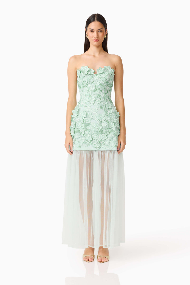 Roseate Strapless Maxi Dress - Mint Green - XS - ELLIATT Roseate Strapless Maxi Dress - Mint Green - XS - ELLIATT