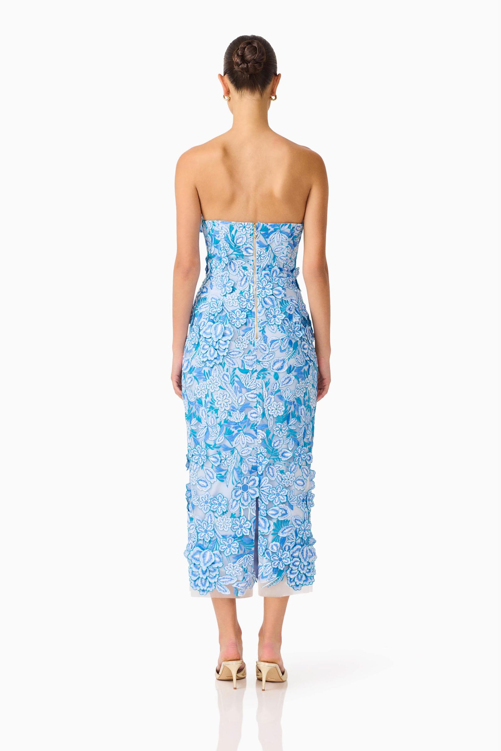talulah roseate midi dress Roseate Strapless Midi Dress - Blue - M