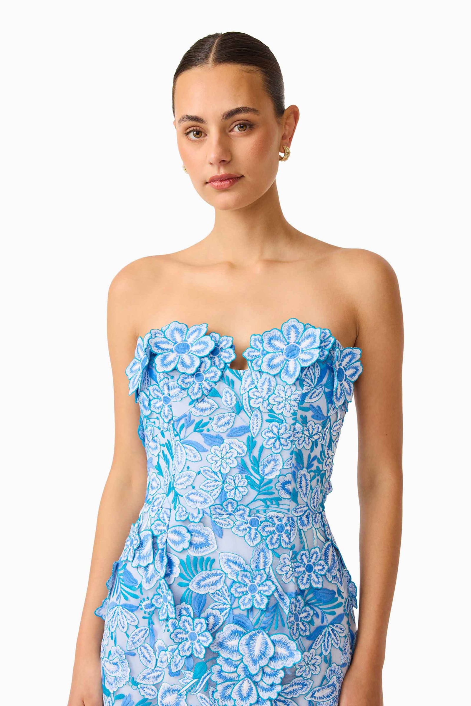 elliatt roseate floral mini dress in blue Kalissa A-Line Mini Dress - Blue Floral - XXL