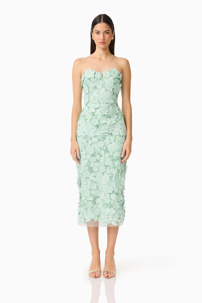 Roseate Strapless Midi Dress - Mint Green - XL - ELLIATT Roseate Strapless Midi Dress - Mint Green - XL - ELLIATT
