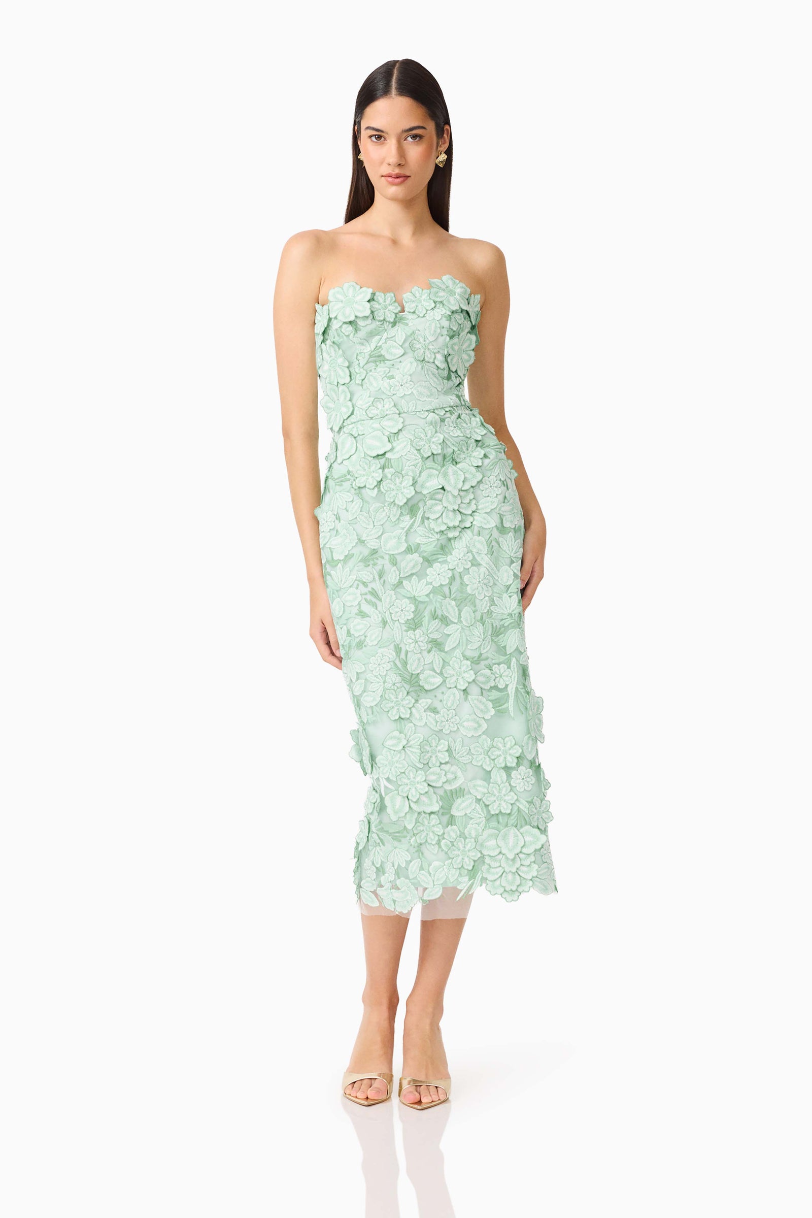 vinyles midi dress in mint elliatt Roseate Strapless Midi Dress - Mint Green - XL