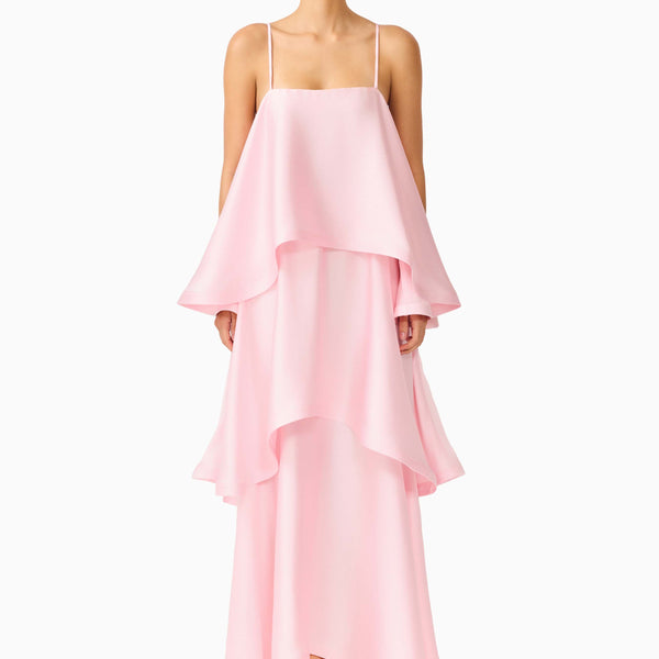 Tilly Tiered Maxi Dress - Blush Pink - M