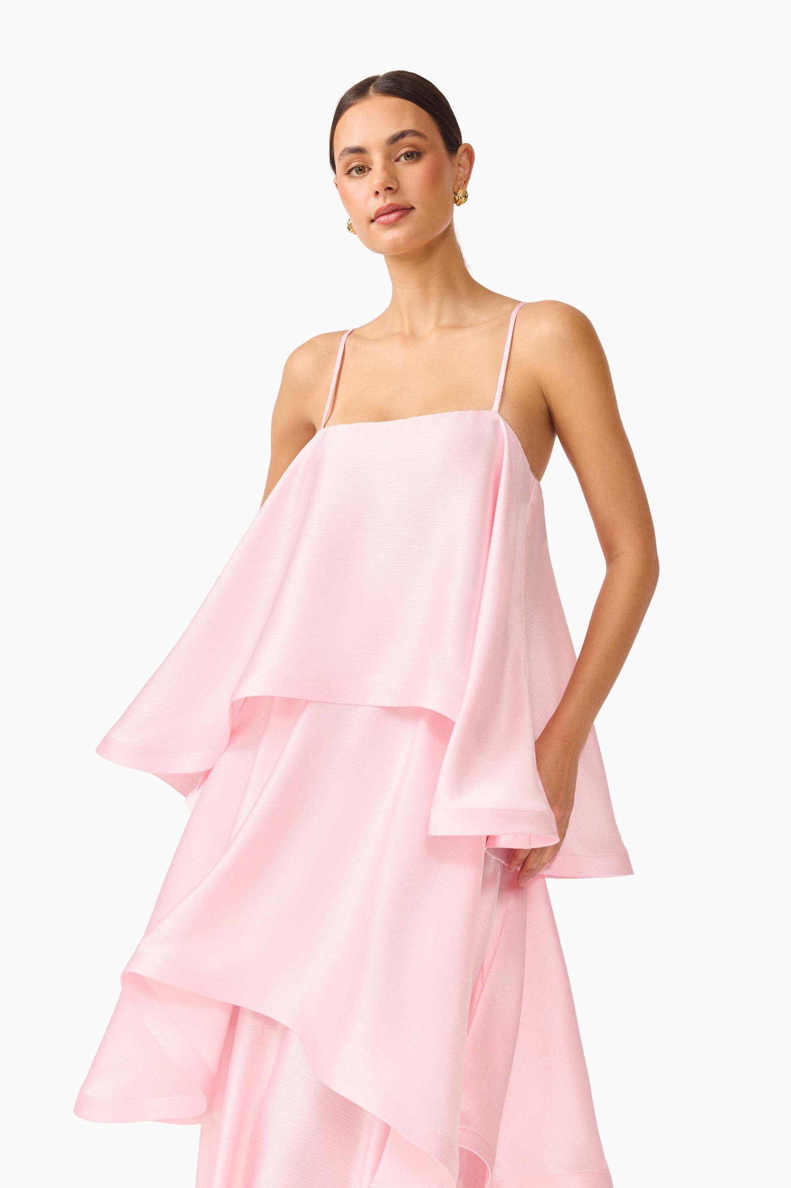 elliatt tiered maxi dress Tilly in Blush Pink – Cute Baby Girl Party this style features a black boots Color:Black/White DI