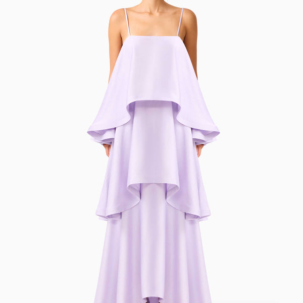 Tilly Tiered Maxi Dress - Purple - XL