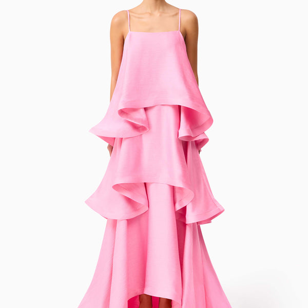 halite maxi dress in pink Tilly Tiered Maxi Dress in Pink – Elliatt