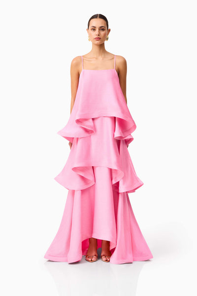 petunia maxi dress elliatt Tilly Tiered Maxi Dress in Pink – Elliatt