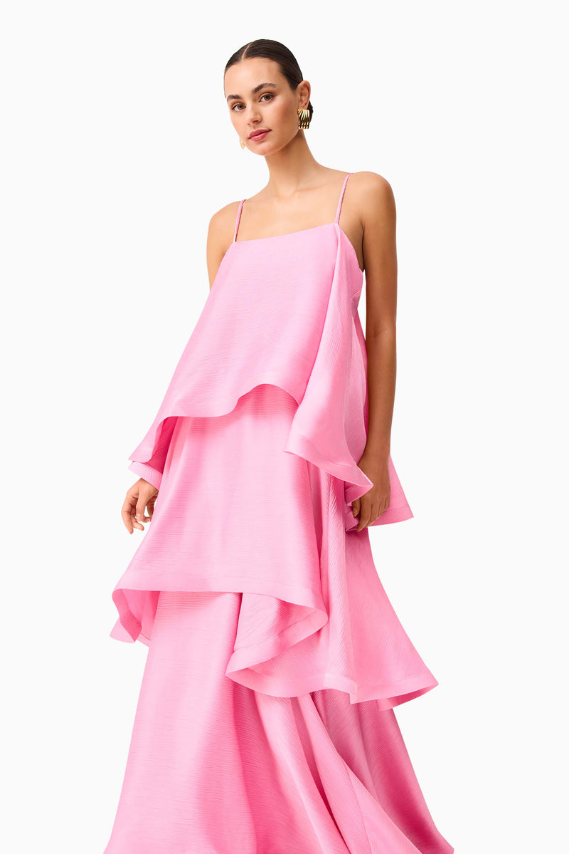 Tilly Tiered Maxi Dress in Pink Elliatt Tilly Tiered Maxi Dress in Pink Elliatt
