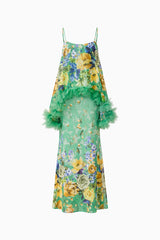 Varella Halter Gown in Pistachio Green ghost shot