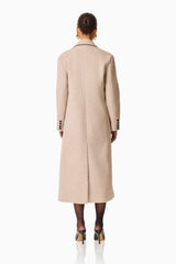 Paris Trench Coat in Beige with long sleeves & v-neckline back shot