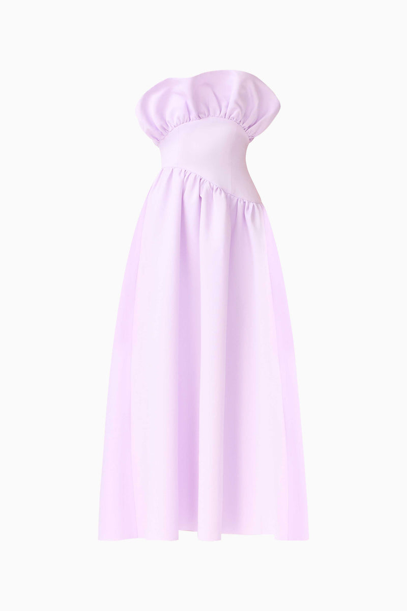 Laurel Sleeveless Maxi Dress in Purple Satin