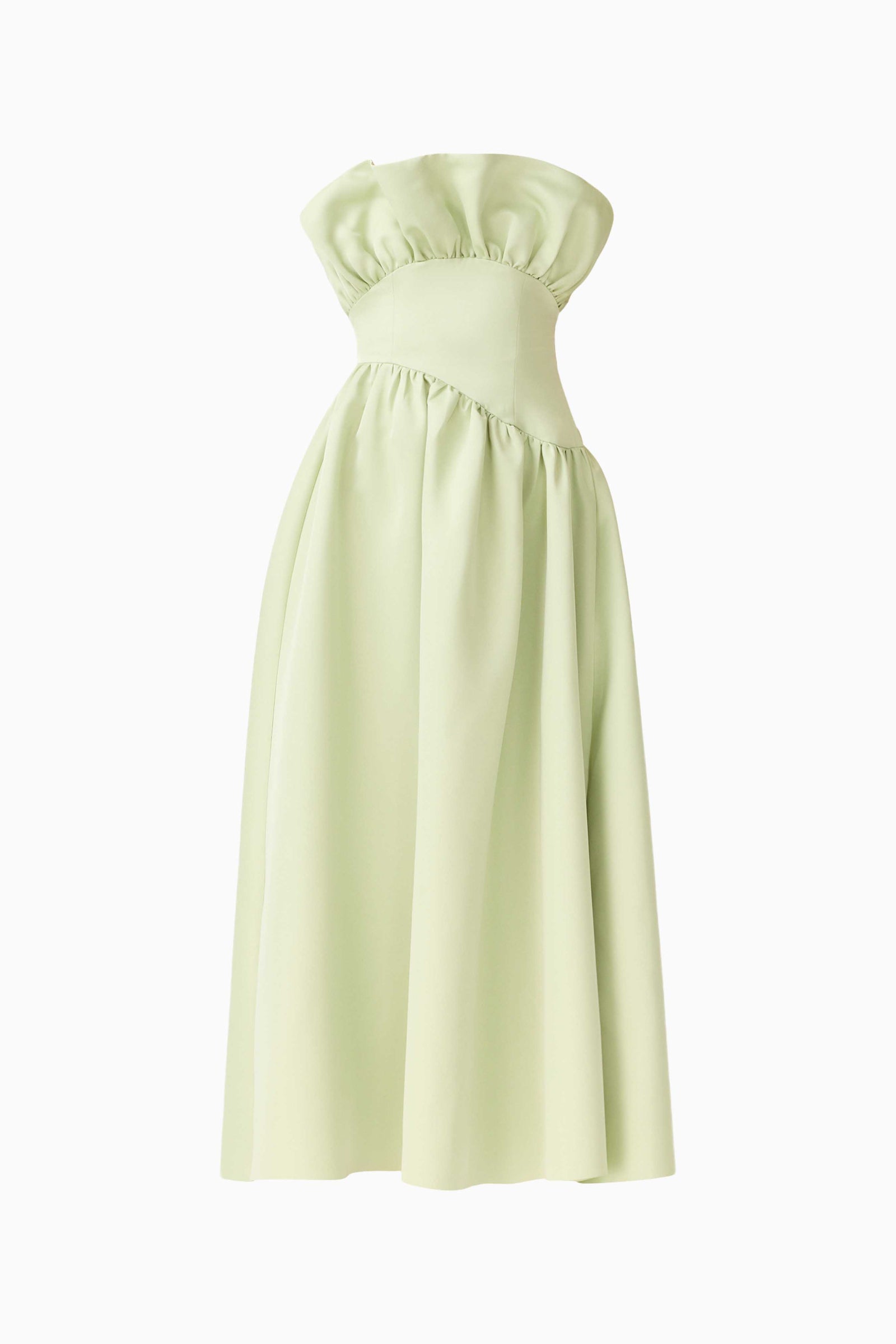 Laurel Sleeveless Maxi Dress in Sage Green | Ruffle Bust Detailing Elliatt Laurel Sleeveless Maxi Dress in Sage Green | Ruffle Bust Detailing Elliatt