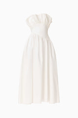  Laurel Sleeveless Maxi Dress in Pearl White ghost shot 