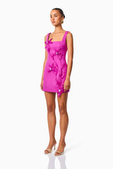 knee length dresses for ladies ELLIATT Aurora Strapless Party Mini Dress In Purple main image 1
