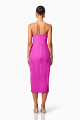 elliatt bethany mini dress Bethany Strapless Floral Midi Dress In Purple – Elliatt
