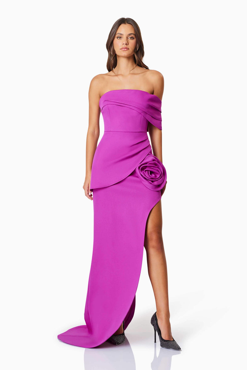 bethany asymmetrical ruched maxi dress Bethany Asymmetrical Ruched Maxi Dress Fashion Nova