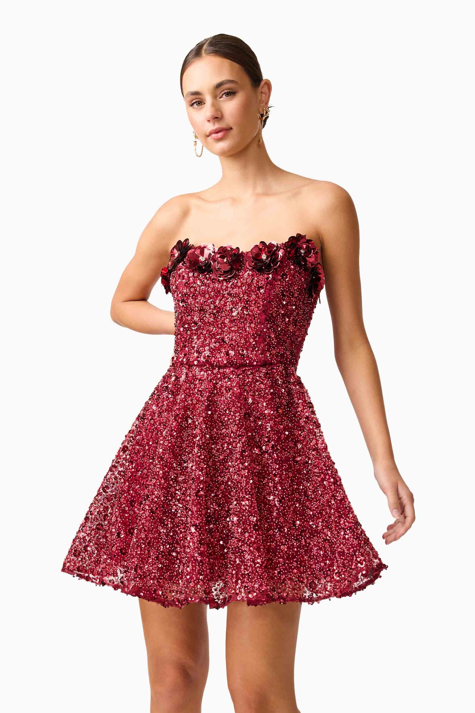 a line dresses for summer Cute Orange A-line Tiered Homecoming Dress,Summer Casual Dress fg5751 main image 1