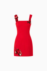 Emma Eventwear Mini Dress In Red ghost shot