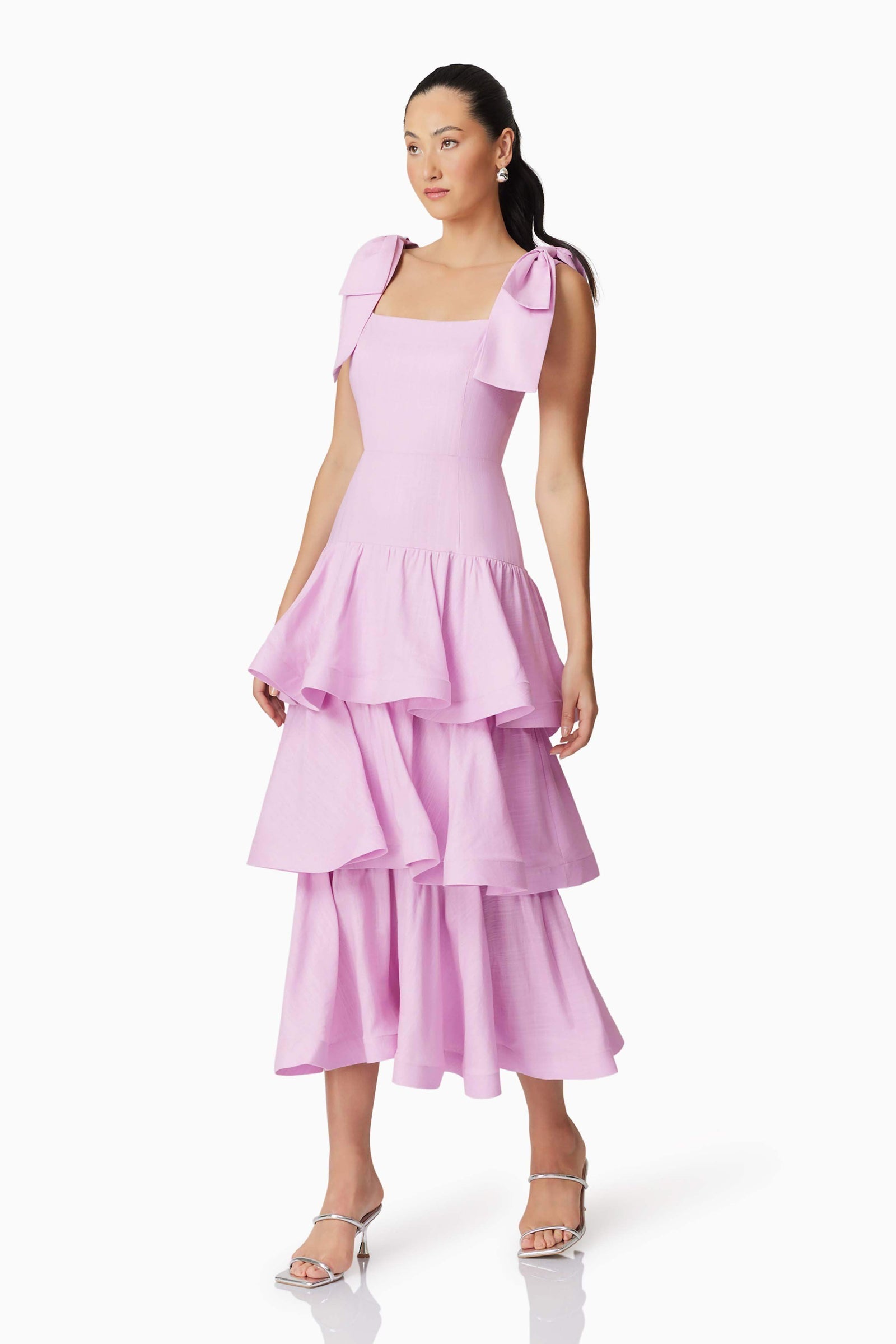 elliatt kara tiered maxi dress Kara Tiered Maxi Dress - Purple - S
