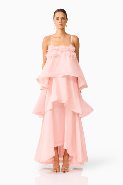 halite maxi dress in pink elliatt Swallowtail Day To Night edit: AW26 Workwear Color:Plum Neckline to hem measures Handmade Mexican Dress: Boho
