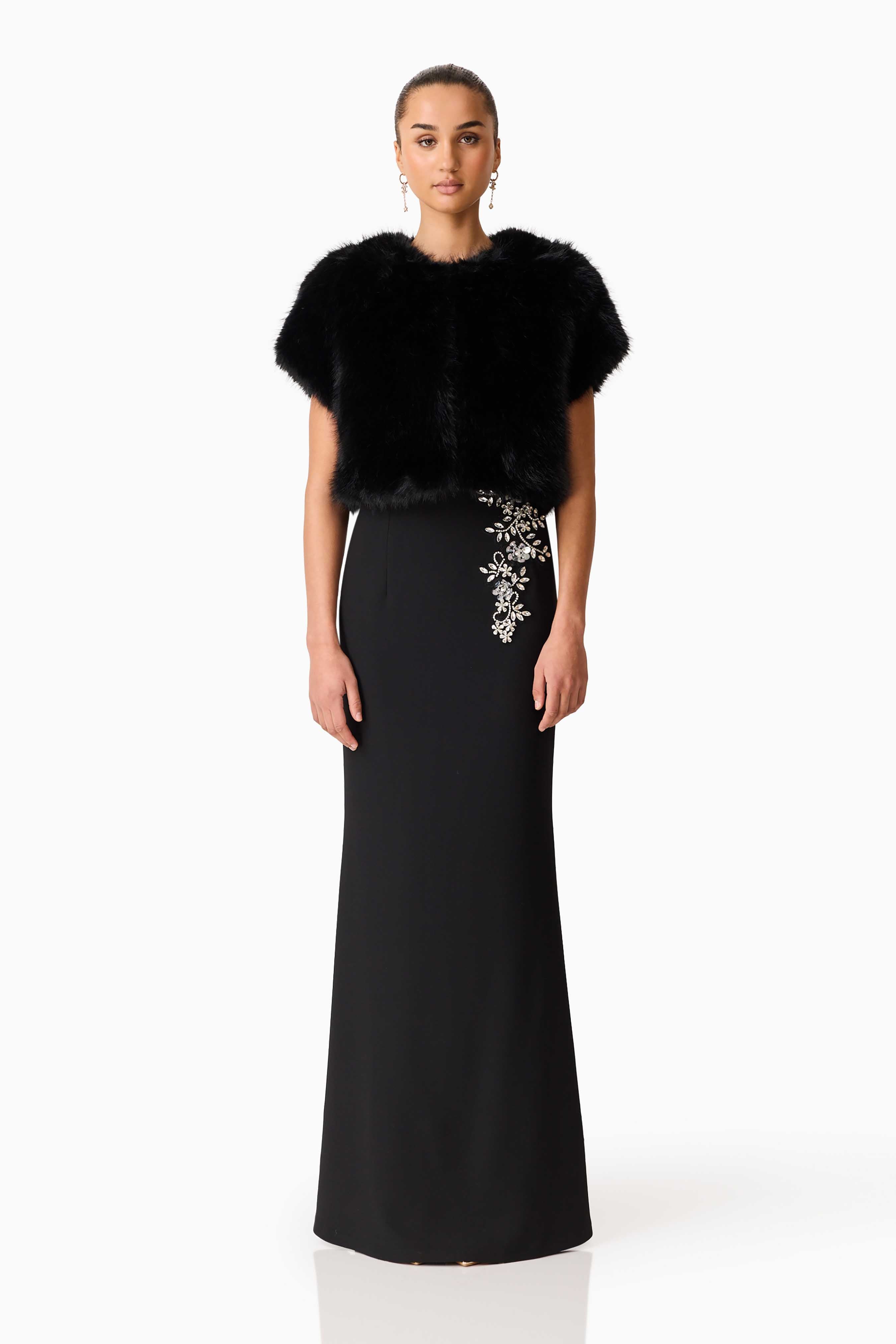 Bolero Sort Lucyna Short Sleeve Bolero in Black | Elegant Evening Bolero – Elliatt