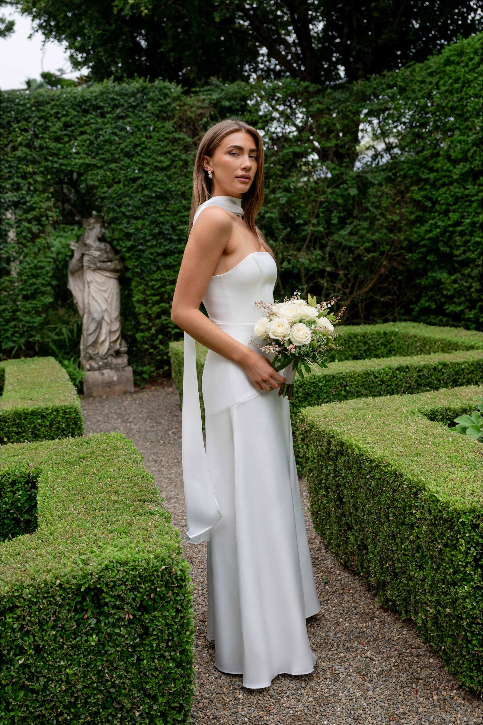 Noralyn Strapless Gown in White