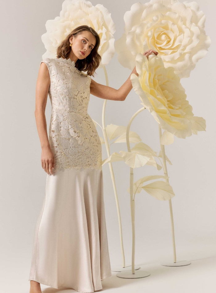 Selena Strapless Maxi Dress in White Selena Strapless Maxi Dress in White