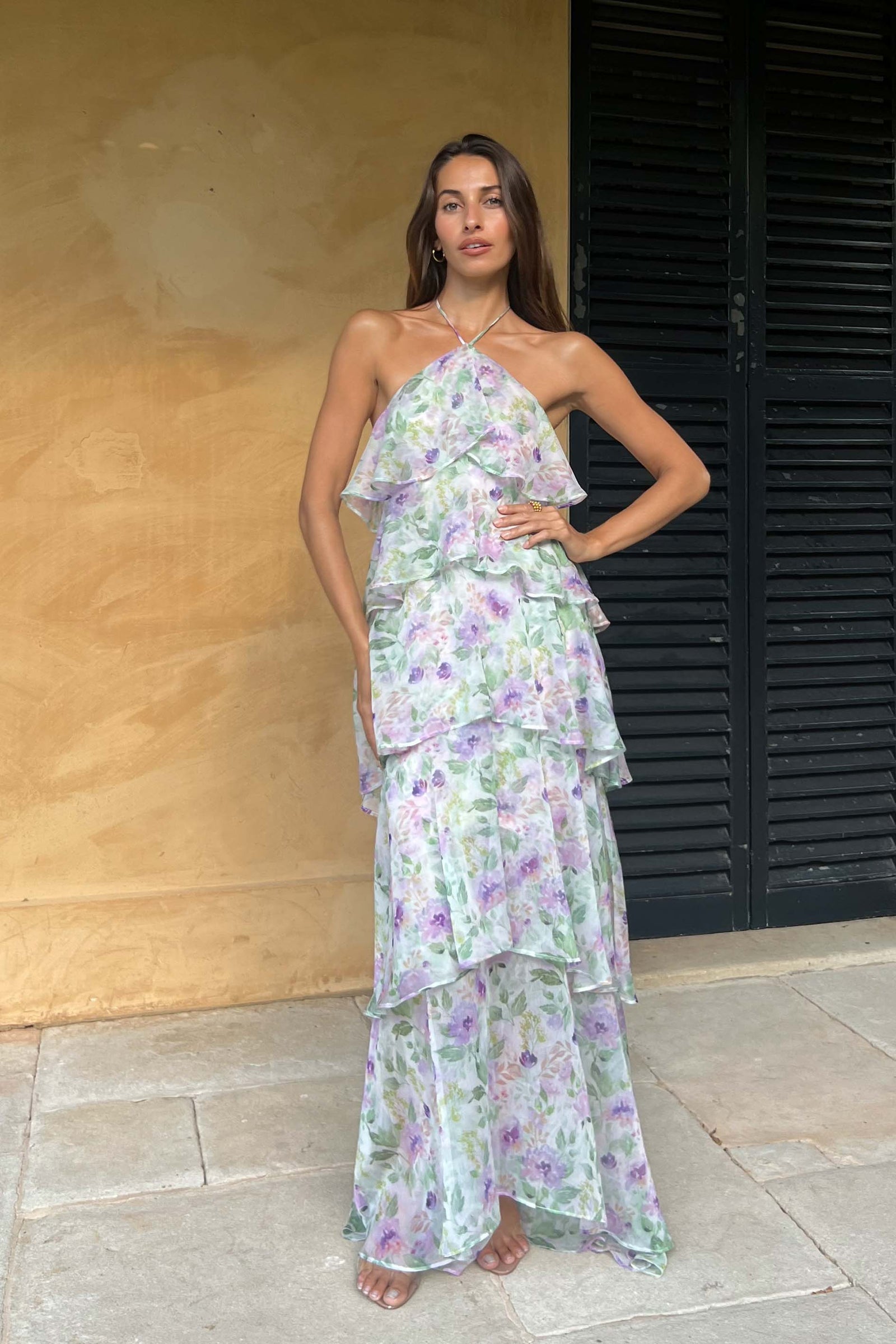 sachin and babi light blue dress Annabelle Halter Neck Dress Petal and Pup
