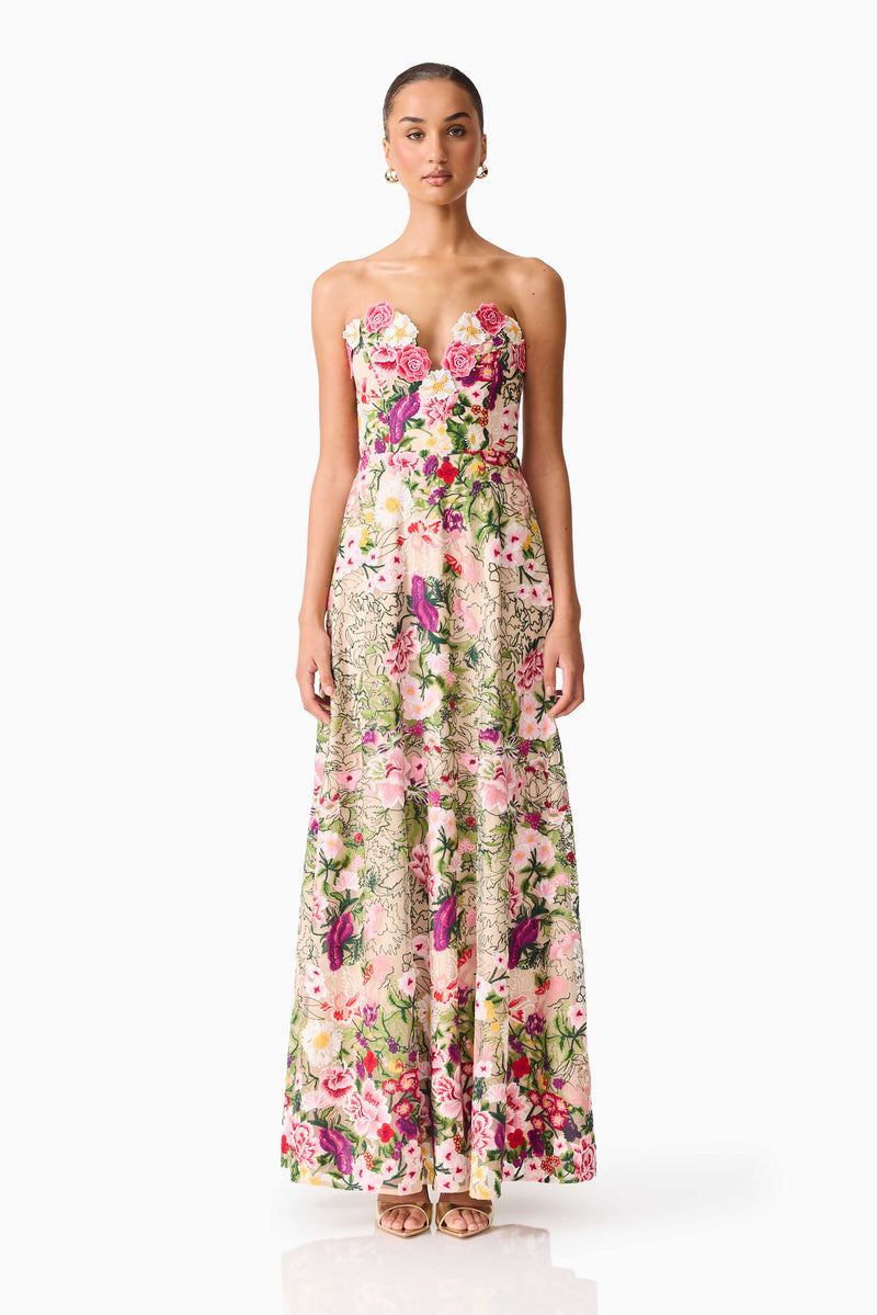 white christmas dresses Helena Strapless Midi Dress In White main image 0