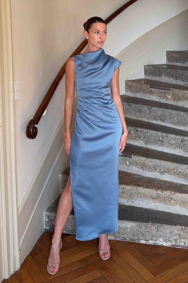 Coralie Maxi Gown in Blue Elliatt Coralie Maxi Gown in Blue Elliatt