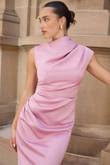 Coralie Maxi Gown in Pink campaign shot 